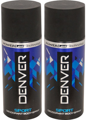 

Denver 2 Sport Deo Deodorant Spray - For Men(200 ml, Pack of 2)