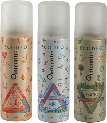 

Integriti INTEGRITI ECO DEO FIRE-AIR-EARTH COMBO_8 Body Spray - For Men(300 g, Pack of 3)