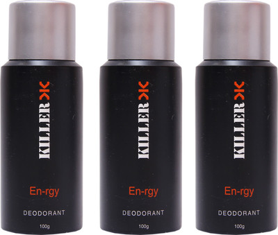 Buy KILLER 3 Enrgy Deo Deodorant Spray For Men Women 300 g