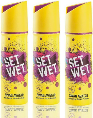 

Set Wet Swag Avatar Deodorant Body Spray - For Men(150 ml, Pack of 3)