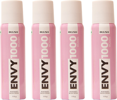 

Envy 1000 4 BLUSH DEO Deodorant Spray - For Women(460 g, Pack of 4)
