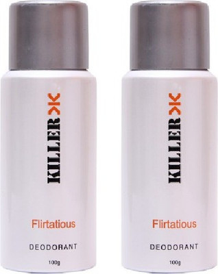 

Killer X Flirtatious Deodorant Spray - For Men & Women(200 g, Pack of 2)