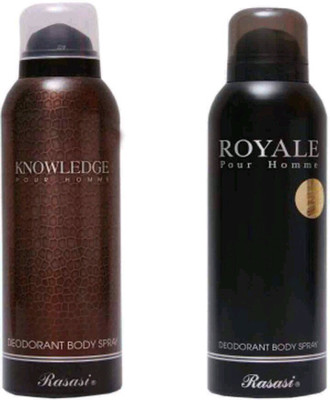 

Rasasi knowldge,royal Deodorant Spray - For Men & Women(300 ml)