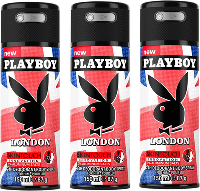 

Playboy London (Pack of 3) Body Spray - For Men(150 ml, Pack of 3)
