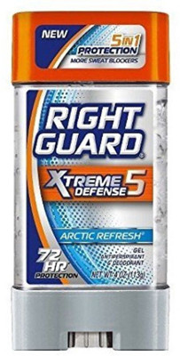 

Right Guard Xtreme Defense 5 Artic Refresh Upto 72 Hours Deodorant Gel - For Men(113 g)