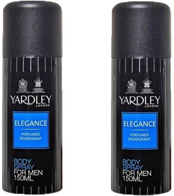 

Yardley London Elegance Deodorant Spray - For Men(300 ml, Pack of 2)
