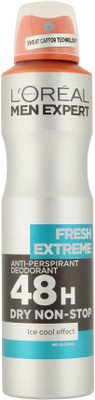 

L'Oreal Paris Fresh Extreme No Alcohol Dry Non-Stop Anti-Perspirant With Ayur Soap Deodorant Spray - For Men(250 ml)