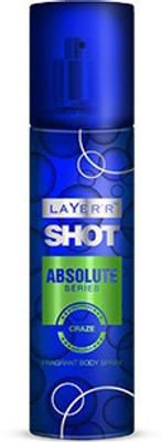 

Layer'r Shot - Absolute Series - Craze Deodorant Spray - For Men(135 ml)