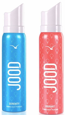 Flipkart - JOOD Serenity & Vibrant Women Body Perfume Combo – 120 ml Deodorant Spray  –  For Women(120 ml, Pack of 2)
