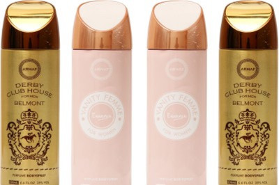 

Armaf vanity and derby club house belmont Deodorant Spray - For Men & Women(800 ml, Pack of 4)
