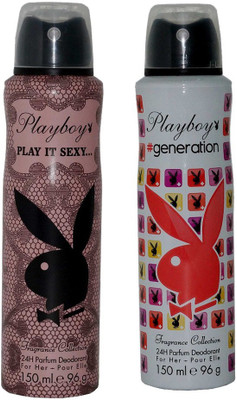 Playboy Pack of 2 Women Deodorant Spray - For Women(300 ml, Pack of 2)