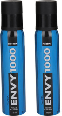 Envy 1000 Nitro Deodorant Spray (Pack of 2) Body Mist - For Women(260 ml, Pack of 2) available at flipkart for Rs.348