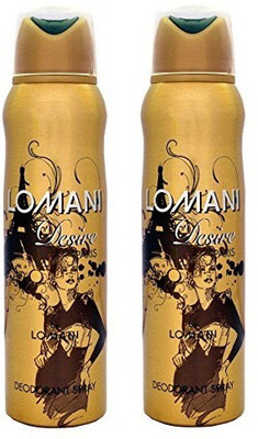 

Lomani 2 Desire Deodorant Spray - For Women(200 ml, Pack of 2)