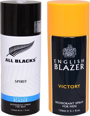 

English Blazer 1 ALL BLACKS::1 VICTORY Deodorant Spray - For Men(200 g, Pack of 2)