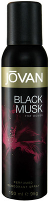 

Jovan Black Musk Deodorant Spray - For Women(150 ml)