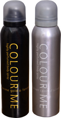 

Colour Me 1 FEMME GOLD::1 SPORT SILVER DEO Deodorant Spray - For Men(200 g, Pack of 2)