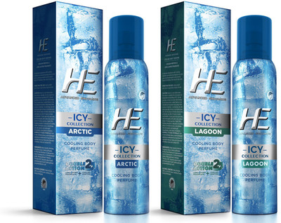 

HE DEO Body Perfumed (ARCTIC) +(LAGOON) 122 ML EACH Body Spray - For Men(244 ml, Pack of 2)