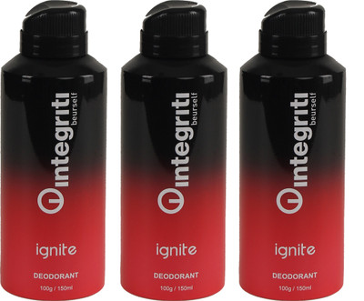 

Integriti INT_12 Deodorant Spray - For Men(450 ml, Pack of 3)
