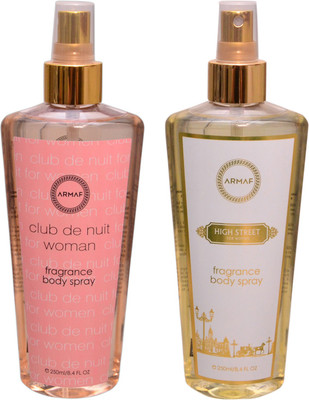 

Armaf 1 CLUB DE NUIT WOMEN::1 HI STREET Body Mist - For Men & Women(500 ml, Pack of 2)