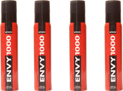 

Envy 1000 4 SPEED DEO Deodorant Spray - For Men & Women(460 g, Pack of 4)