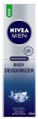 

Nivea Men Fresh Protect Deodorizer Gas Free Ice Cool Body Spray - For Men(120 ml)