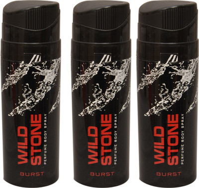 

Wild Stone 3 Burst Deodorant Spray - For Men(300 ml, Pack of 3)