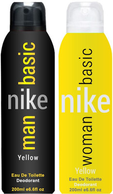 

Nike Basic Yellow Body Spray - For Men(400 ml, Pack of 2)