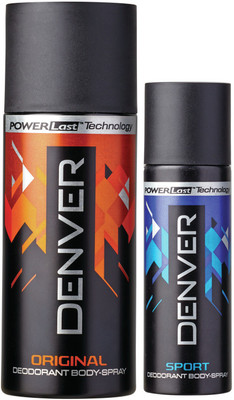 

Denver Deo Original 150 Ml & Sports Nano 50 ml Deodorant Spray - For Men(200 ml, Pack of 2)