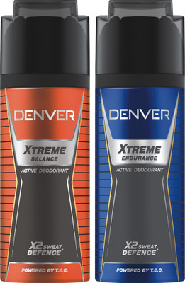 

Denver Extreme Balance & Endurance Deo Combo (Pack of 2) Deodorant Spray - For Men(300 ml, Pack of 2)