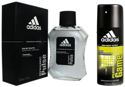 

ADIDAS The Dynamic Pulse EDT & Pure Game Deo combo Body Spray - For Men(250 ml)