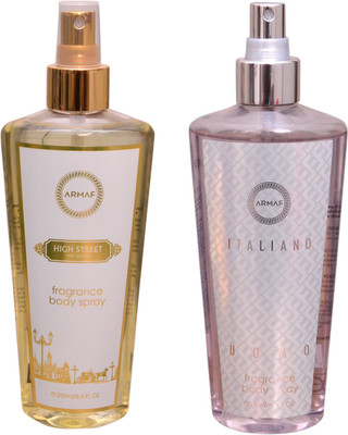 

Armaf 1 HI STREET::1 ITALIANO Body Mist - For Men & Women(500 ml, Pack of 2)