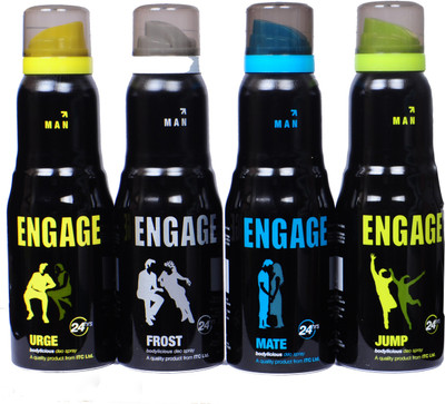 

Engage URGE,FROST,MATE,JUMP Deodorant Spray - For Men(600 ml, Pack of 3)