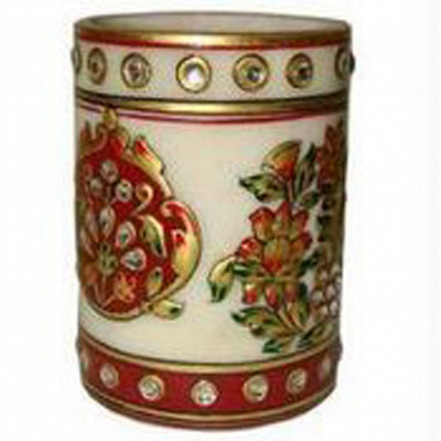 

KSC International 1 Compartments Marble PEN Holder(Multicolor)