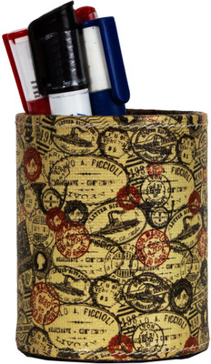 

The Crazy Me Take Me Back 1 Compartments Eco-Friendly leatherette Pen Stand(Multicolor)