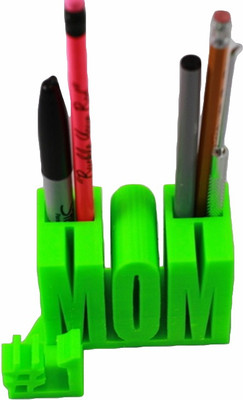 

3idea 2 Compartments Plastic MOM Design Desk Organizer(Green)