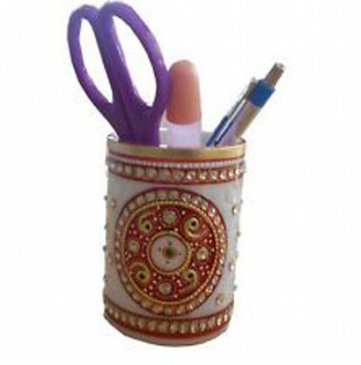

KSC International 1 Compartments Marble PEN Holder(Multicolor)