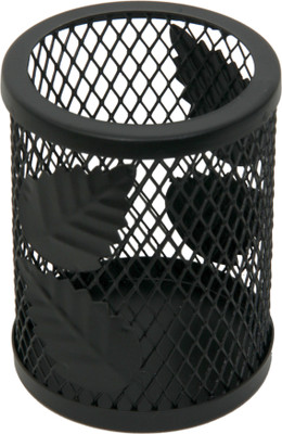 

Aesthetic Decors Earth 1 Compartments Iron, Cane Pen Stand(Black)