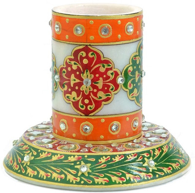 

Kriti Creations Meenakari 1 Compartments Stoneware Pen Holder(Multicolor)