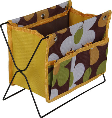 Urbanlyfe DESK1 1 Compartments Polyster Letter Holder(Yellow)