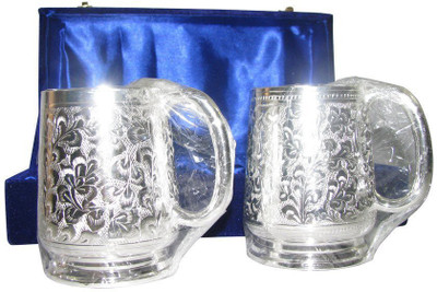 

MDIS Impex 1 Compartments metal BEER MUG SET(White)