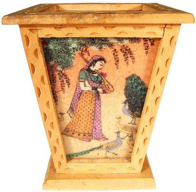 

Sunvi Conical 1 Compartments Wooden Pen Stand(Multicolor)