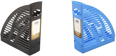 

Solo Corporate Series 1 Compartments Plastic Magazine Holder(Blue, Black)