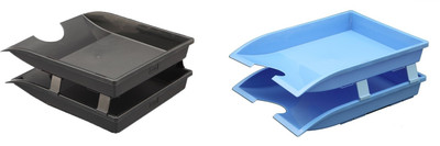 

Solo Corporate Series 2 Compartments Plastic Multipurpose Tray(Blue, Black)