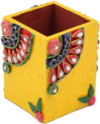 

JaipurCrafts Decorative Premium 1 Compartments Wooden Pen Stand(Multicolor)