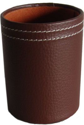 

SAW LEATHER GOODS 1 Compartments Leather Desk Organizer(Brown)