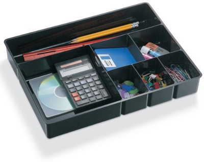 

Officemate International 7 Compartments Plastic Deep Drawer Tray(Black)