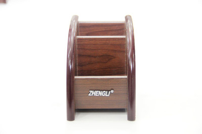 

Star Gift Multifunction Holder 2 Compartments Wooden Pen Stand(Brown)