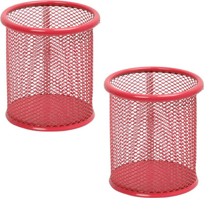 

Stealodeal 1 Compartments Metal Pen holder(Pink)