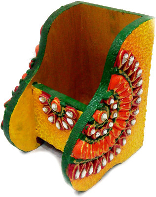 

JaipurCrafts Royal Rajasthan 1 Compartments Papier Mache Mobile Stand(Multicolor)