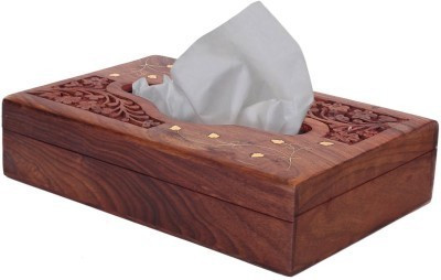

Craftatoz 1 Compartments wooden tissue paper(Brown)